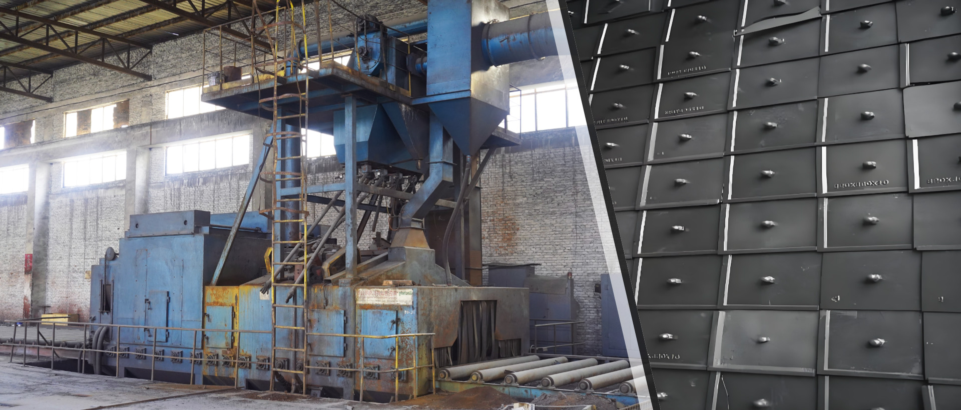 种大型喷砂打磨设备